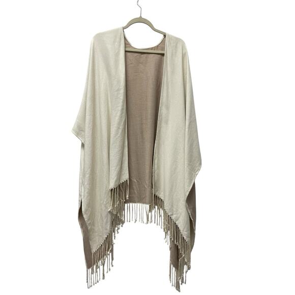 Tommy Bahama Reversible Knit Wrap Shawl Womens Minimalist Quiet Luxury Capsule - Picture 4 of 10
